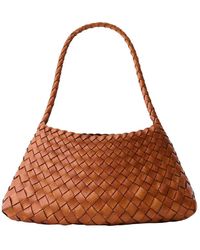 Dragon Diffusion - Shoulder Bag 'Rosanna' Mini With Top Handle And Leather Weave Design - Lyst