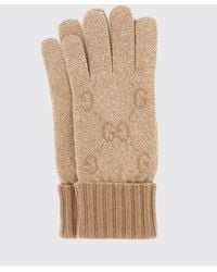 Gucci - Cashmere Blend Gloves With Gg Jacquard Monogram - Lyst
