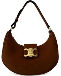 Celine - Ava Triomphe Medium Leather Shoulder Bag - Lyst
