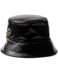Prada - Naplak Patent Leather Bucket Hat - Lyst
