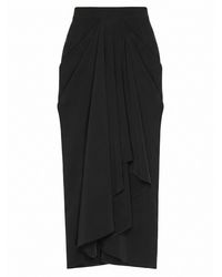 Givenchy - Draped Midi Skirt - Lyst