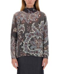 Etro - Multicolored Wool Turtleneck Sweater - Lyst