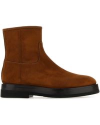 Santoni - Caramel Suede Ankle Boots - Lyst