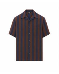 Fendi - Silk Short Sleeves Shirt With Pequin Stripes - Lyst