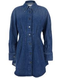 Givenchy - Dress With Pointed Collar And Slightly Structured Waist - Lyst