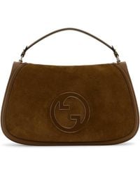 Gucci - Suede And Leather Large Blondie Handbag - Lyst