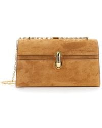 SAVETTE - 'Chain Symmetry' Crossbody Bag With Chain Strap And Turn Lock Closure On Front - Lyst