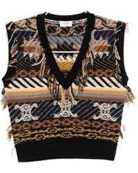 Celine - Cashmere Jacquard Vest - Lyst