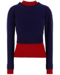 Jil Sander - Ls Slv Double Layer Mock Neck Jumper - Lyst