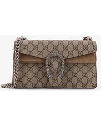 Gucci - Dionysus Medium Supreme Gg Fabric And Suede Shoulder Bag - Lyst