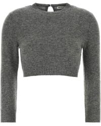 Jil Sander - 3/4 Slv Cn Crop Jumper - Lyst