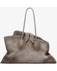 The Attico - La Passeggiata Medium Suede Shoulder Bag - Lyst