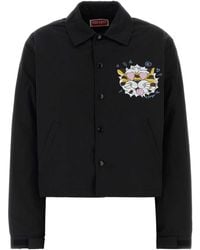 KENZO - Black Cotton Blend Jacket - Lyst