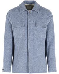 Eleventy - Light Cotton And Wool Overshirt - Lyst