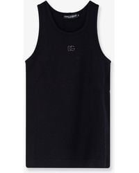 Dolce & Gabbana - Ribbed Cotton Tank Top - Lyst