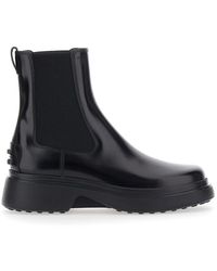 Tod's - Ankle Boots With Elastic Inserts On The Side - Lyst