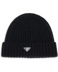 Prada - Virgin Wool Beanie Hat - Lyst