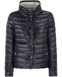 Herno - Reversible Ultra-Light Nylon Down Jacket With Funnel Neck - Lyst