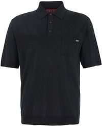 Gucci - Polo Shirt With Chest Pocket And Embroidered Logo On The Front - Lyst