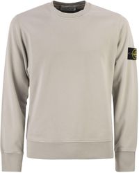 Stone Island - Regular Fit Crew Neck Sweatshirt With Raglan Sleeves - Lyst