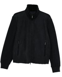 Giorgio Armani - High-Neck Bluson Jacket With Shearling Details - Lyst