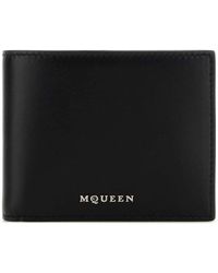 McQueen - Leather Bifold Wallet With - Lyst
