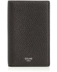 Celine - Vertical Leather Card Holder - Lyst