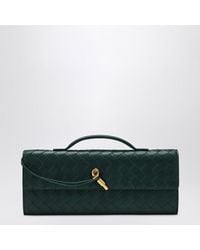 Bottega Veneta - Andiamo Clutch With Emerald Handle - Lyst