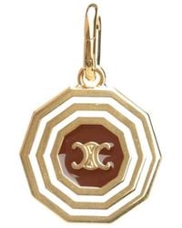Celine - "Triomphe Decagon" Medal Charm - Lyst