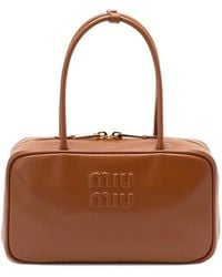 Miu Miu - 'Beau' Leather Top-Handle Bag - Lyst