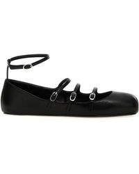 McQueen - Mcqueen Leather Strap Ballet Flats - Lyst