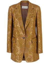 Dries Van Noten - Blanchet Jacket With Classic Collar And Long Sleeves - Lyst