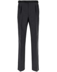 Prada - Charcoal Mohair Blend Pant - Lyst
