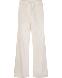 Herno - Resort Cotton Trousers With Drawstring - Lyst