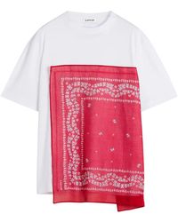 Lanvin - T Shirt With Bandana Inserts - Lyst