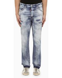 DSquared² - Washed Jeans With Denim Wear - Lyst