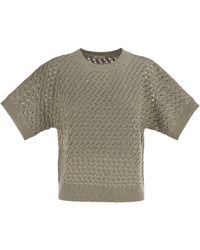 Peserico - Cotton Cordonnet Jumper With Sequins - Lyst