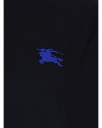 Burberry - T-Shirt With Embroidered Logo On The Chest - Lyst