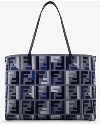 Fendi - Roll Large Jacquard Ff Fabric Tote Bag - Lyst