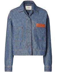 Fendi - Chambray Short Jacket - Lyst