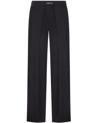 Loewe - Tailored Wool Trousers With Jacquard Elasticated Waist - Lyst