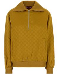 Gucci - Mustard Viscose Blend Polo Shirt - Lyst