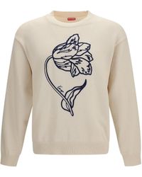KENZO - Tulip Wool And Cotton Sweater - Lyst
