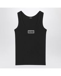 Versace - Ribbed Sleeveless Top - Lyst