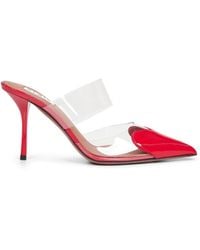 Alaïa - Alaã¯A Pvc And Patent Leather Le Cå“Ur Mules - Lyst