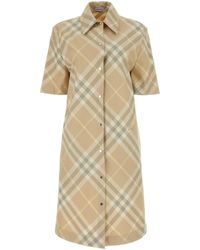 Burberry Kelsy Cotton-poplin Dress in Brown | Lyst