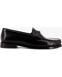Celine - Luco Leather Loafers - Lyst