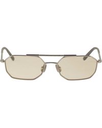Brunello Cucinelli - Titanium Sunglasses With Polyamide Lenses - Lyst