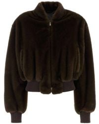 Stella McCartney - Faux-Fur Bomber Jacket - Lyst