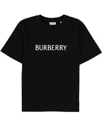 Burberry - T-Shirt With Logo Cotton T-Shirts - Lyst
